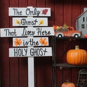 Leaves - The Only Ghost Here is the Holy Ghost Wooden Fall Directional